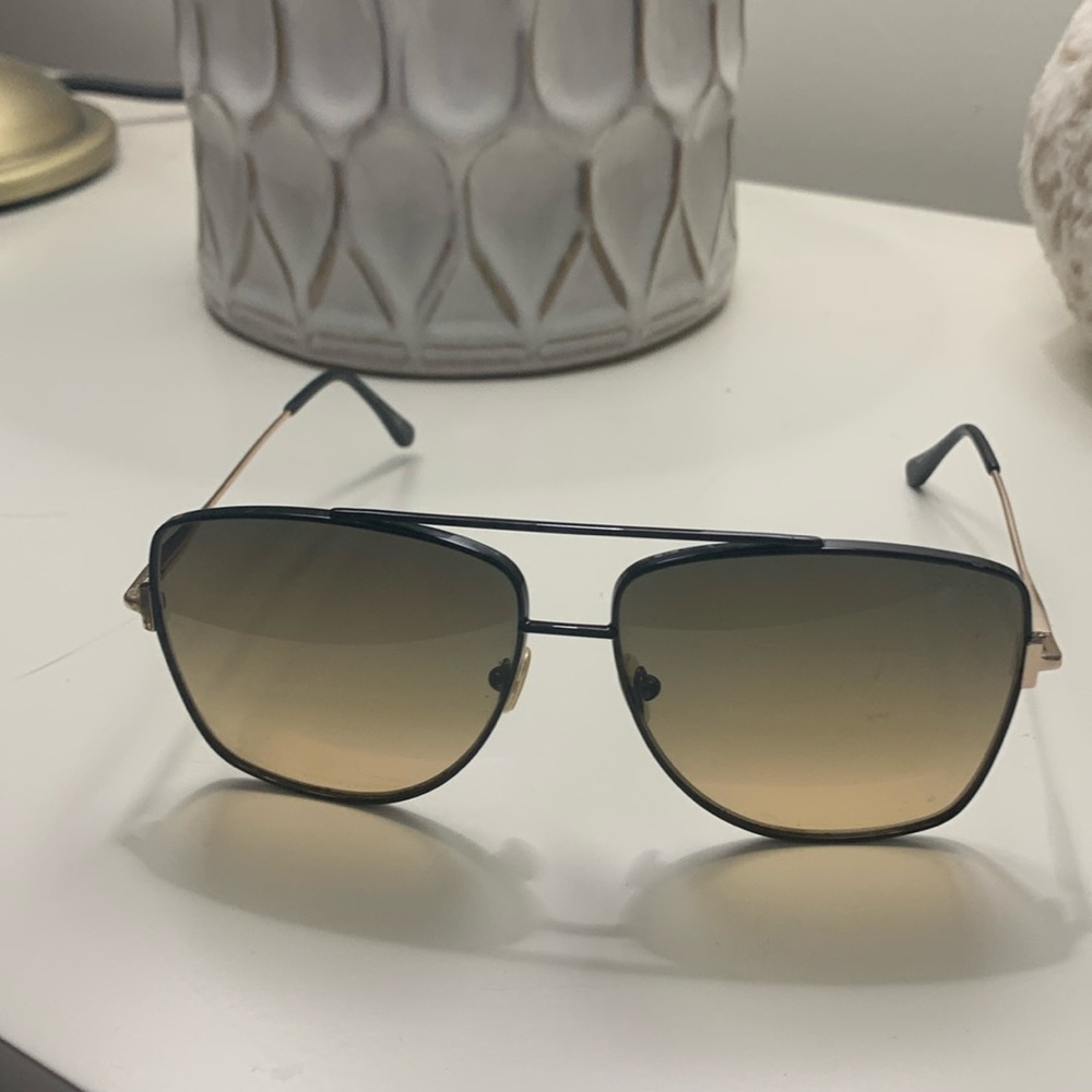 Tom Ford black rimmed wire sunglasses authentic